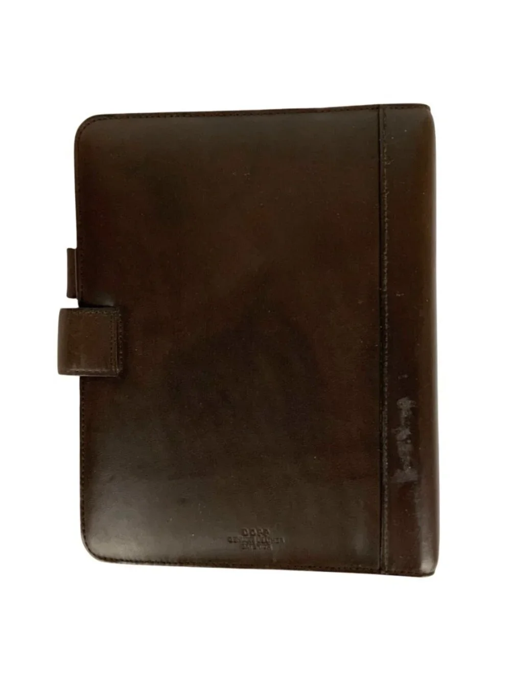 Dopp Genuine Leather Brown Planner Organizer With Snap Closure and Inserts
